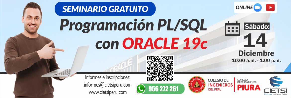 SEMINARIO GRATUITO PROGRAMACIÓN PL SQL CON ORACLE 19C